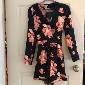 H&M long sleeve floral romper
